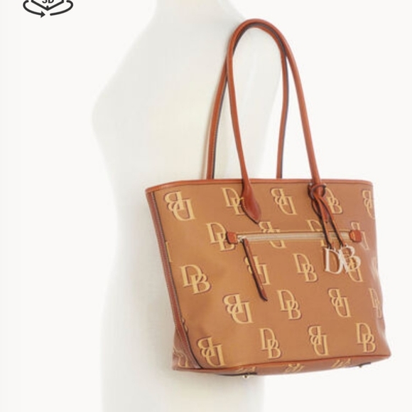 (NWT) Dooney and Bourke large tote with wallet and 24k gold plated DB hardware - Picture 10 of 16